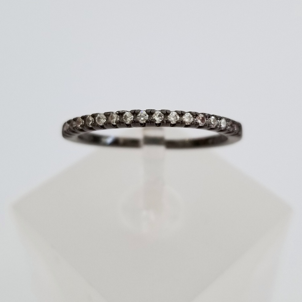 18k Black Gold Pave Band